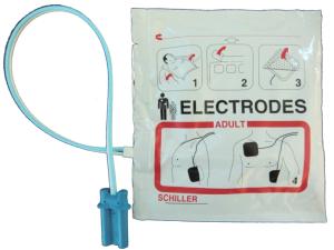 ÉLECTRODES PRÉ-CONNECTÉES POUR DAE FRED EASY ET SKITY  SCHILLER 